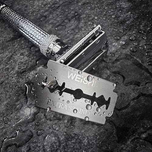 WEISHI 100PCS Single Edge Razor Blades- Double Edge Safety Razor Extra Stainless Blades -Men's Safety for Shaving