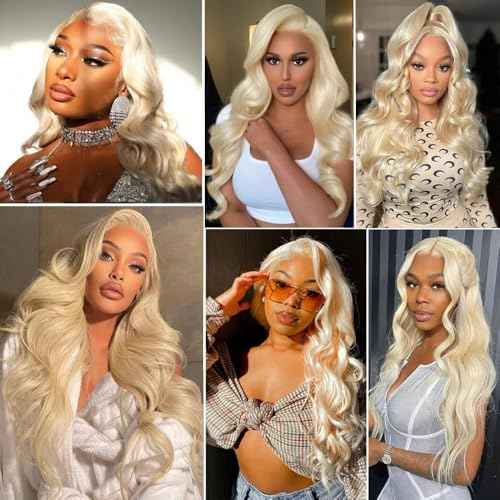 613 Blonde Bundles Human Hair #613 Body Wave Bundles Unprocessed Brazilian Virgin Remy Hair Extensions Double Weft 26 28 30 Inch