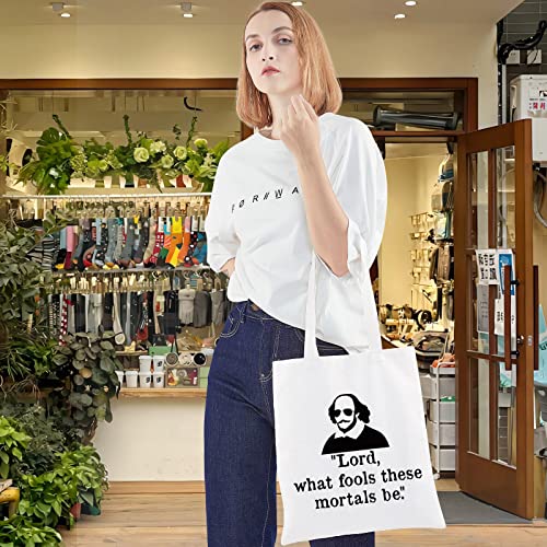 LEVLO Shakespeare Cosmetic Make Up Bag Shakespeare Fans Gift Lord What Fools These Mortals Be Zipper Pouch Bag(What Fools)