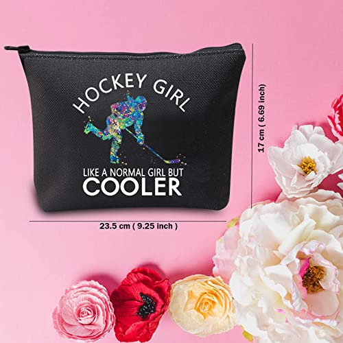 TSOTMO Hockey Sports Zipper Pouch Ice Hockey Gift Hockey Designs Hockey Like A Normal But Cooler Bag For Women (Hockey Tote)