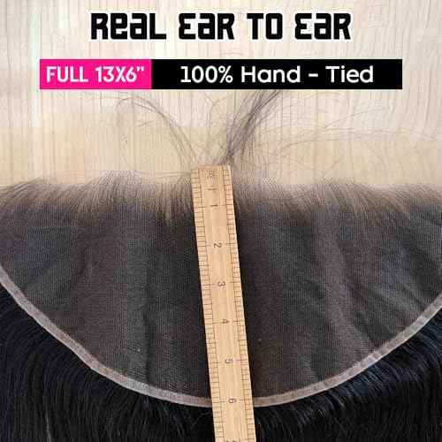 13x6 Skinlike Real HD Lace Frontal Only Human Hair,0.10mm Ultra-thin Invisible Swiss HD Lace Front Human Hair,Pre Plucked Invisible Small Knots, Silky Straight 13x6 Frontal Closure 20 Inch