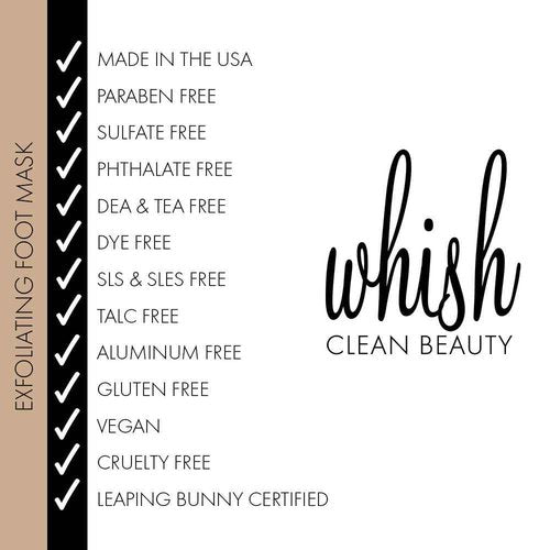 Whish Coconut Milk + Verbena Exfoliating Foot Mask - Smoothes & Softens, Intense Hydration