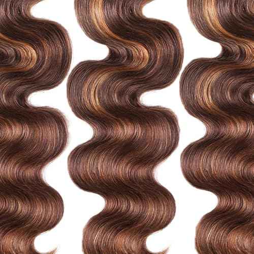Ombre Brown Bundles P430 Body Wave Human Hair Bundles Brown Body Wave Bundle 16 18 20 inch Highlight Human Hair Bundle