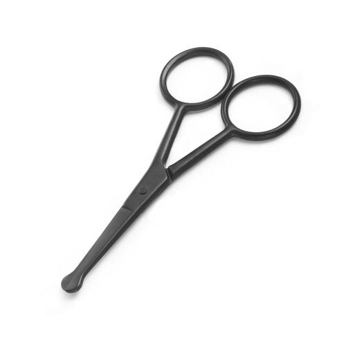 Yutoner Premium Manicure Rounded Tip Scissors Multi-purpose Stainless Steel Cuticle Pedicure Beauty Grooming Shears for Nail, Eyebrow, Eyelash, Dry Skin, Nose Hair (Black 4 Inch)