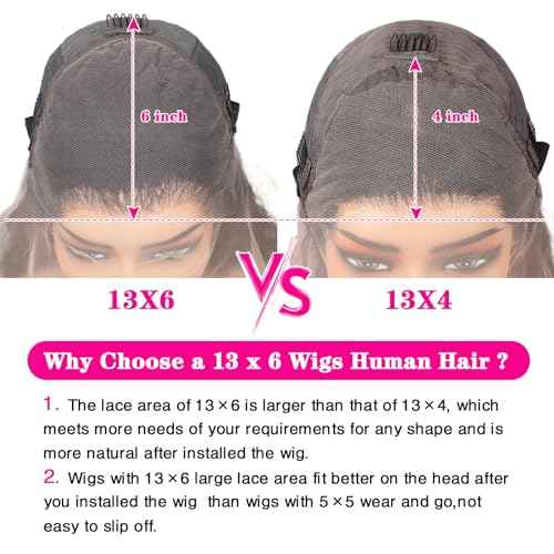 26Inch Chocolate Brown 13x6 Body Wave Lace Front Wigs Human Hair Pre Plucked 180% Density HD Full Lace Frontal Wigs with Baby Hair Colored Wigs for Women