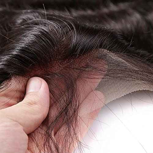 13x4 Ear To Ear Straight Lace Frontal Closure Transparent HD Human Hair With Baby Hair Knots 100% Virgin Remy Human Lace Frontal Closures 150% Density Natural Color (18 Inch,Straight frontal)