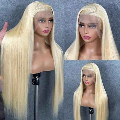 VIPbeauty 613 Lace Front Wig Human Hair Blonde 13X4 HD Transparent Lace Front Wigs Human Hair 180% Density Blonde Wigs Human Hair 613 HD Straight Lace Front Wigs Human Hair Pre Plucked