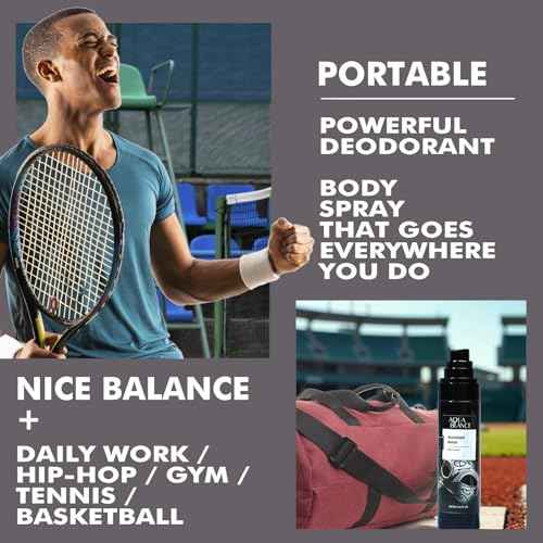 Body Spray for Men, Mens Body Refreshing Spray, Long Lasting, Pack of 3, Each 3.4 Fl Oz, Total 10.2 Fl Oz, Notes of Bergamot, Patchouli, Cedar, Leather