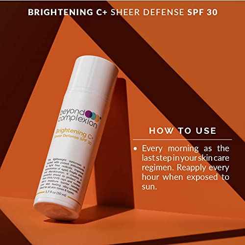 Brightening C+ Sheer Defense SPF 30 - Oil-Free, Fast-Absorbing SPF Makeup that Reduces Redness and Evens Skin Tone