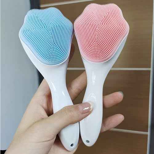 Silicone Face Scrubber and Exfoliator Brush - Facial Cleansing Brush for Blackhead, Acne, Pore, Cradle Cap - Deep Cleaning Skin Care 4 Pack