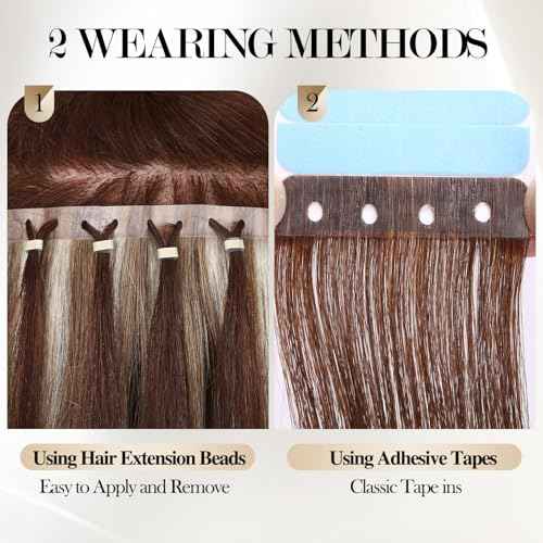 Micro Ring PU Hair Extensions Remy Human Hair Extension Platinum Blonde Glueless Skin Weft Human Hair Extensions PU Invisible Tape in Hair Extension for Women (70g 8Pcs,20 Inch)