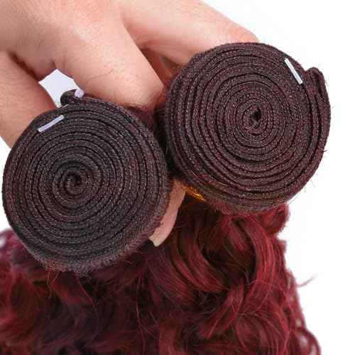 Burgundy Water Wave Bundles 99J Bundles 18 20 22 inch Red Human Hair Bundle Unprocessed Virgin Hair Extensions