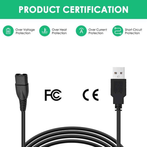Mrgru 5V USB Charging Cable Compatible with Limural Hair Clippers Charger Power Cord Supply Adapter