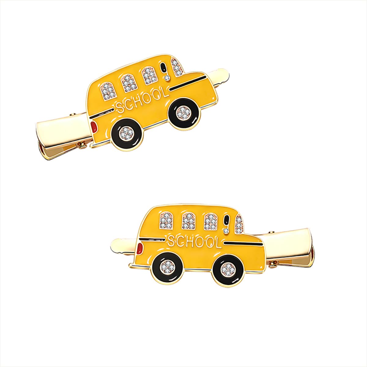 Back to School Hair Clips,Cute Schoolbag Book Hair Clips School Bus Hairpins Back-to-school Gifts Fun Hair Accessories for Teacher Students (School Bus)