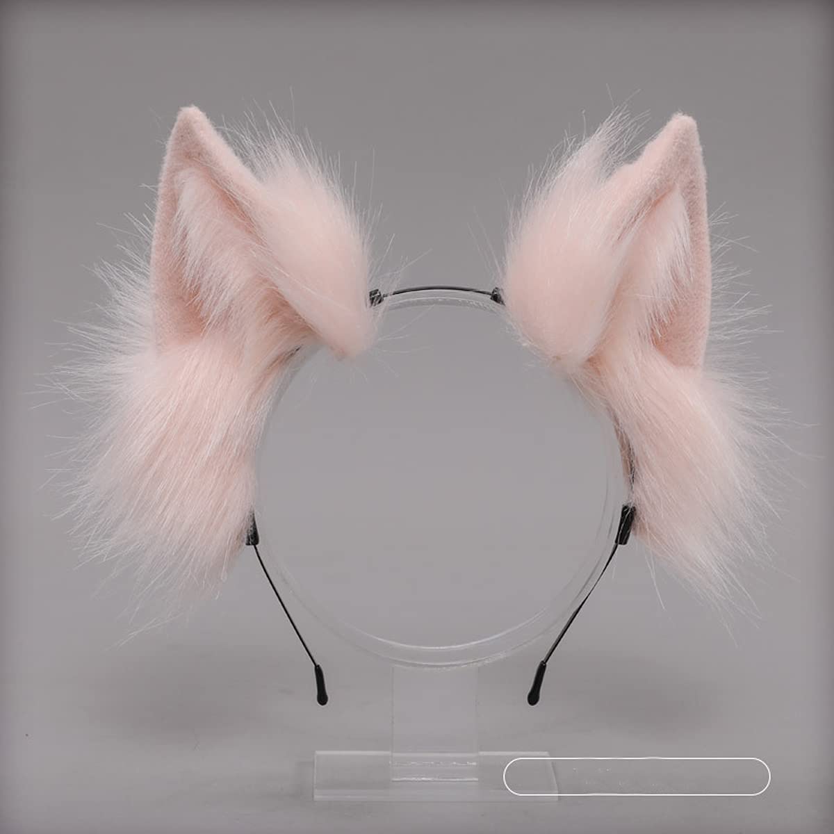 Jilneed Cat Ears Headband for Women Girls Cosplay Costume Party Headbands Cute Faux Fur Hair Accessories (Pink)