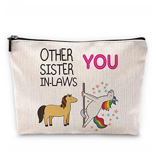 Sufamb Funny Other Sister-in-Laws and You Makeup Bag,Best Sister-in-Law Gifts Cosmetic Pouch for Girls,Christmas Birthday Wedding Gifts for Sister in Law Stepsister