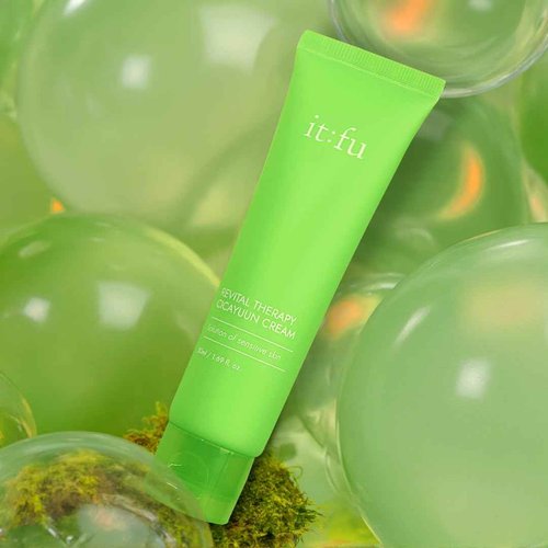 ITFU Cica Yuun Cream | Korean Ceramide Madecassoside Moisturizer for Uneven Texture, Cica Cream, Gentle Moisturizer for Sensitive Skin 1.69 fl oz / 50ml