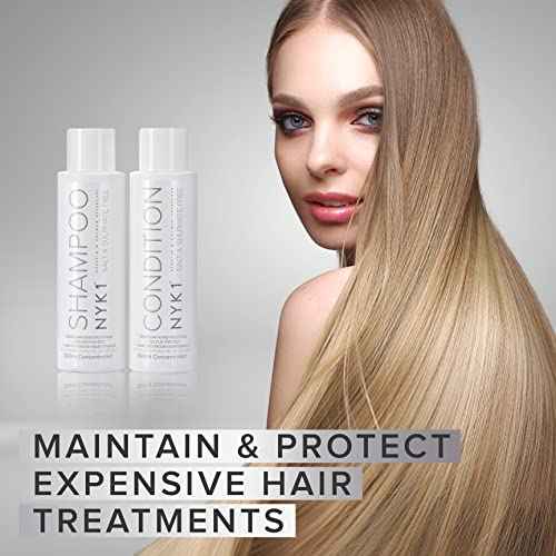 SALT NYK1 Sulfate-Free Shampoo and Conditioner Set for Color-Treated Hair, Extensions and Keratin Treatments (2 x 16.9 Fl Oz)