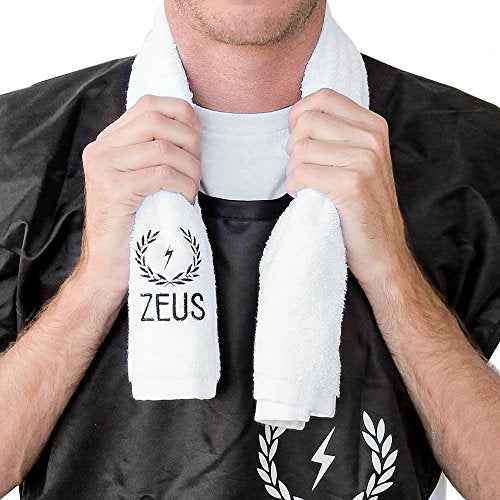 ZEUS Barbershop Steam Towels, 100% Cotton Spa & Barbershop Pre Shave Towels, Soft & Super Absorbent (White) 6 Pack
