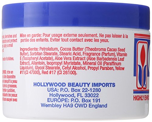 Hollywood Beauty Cocoa Butter Skin Creme with Vitamin E Highly Enriched Soothes & Smoothes Dry Skin, Blemishes & Stretch Marks by Hollywood Beauty