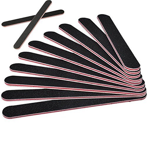 New8Beauty Nail Files Emery Board 12-Pack (100/180 Grit) - Nail Buffering Files