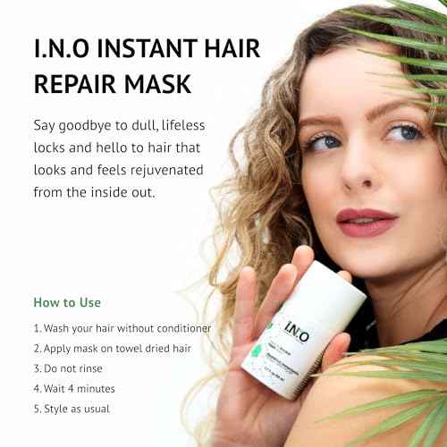 Earthly Body Inside Out Haircare Leave-In Instant Repair Mask - 1.7 fl oz - Strengthens & Repairs for Shiny, Detangled, Frizz-Free Hair - Plant-Based Formula - Vegan & Cruelty Free