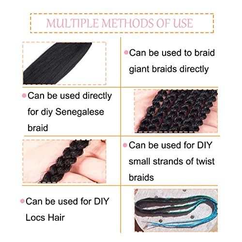 Braiding Hair Pre Stretched Ginger Easy Braids 26 Inches 350 Professional Braids Copper Hot Water Setting Synthetic Braiding Hair for Crochet Extensions (8Pcs,#350)