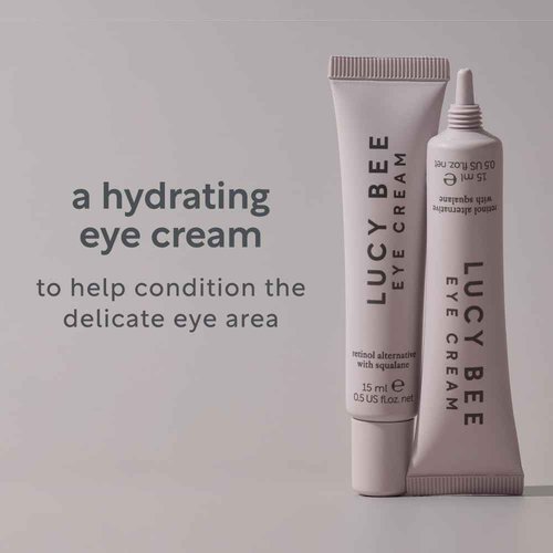 Lucy Bee Eye Cream with Vegan Retinol Alternative, Suitable for Sensitive Skin, Pregnancy Safe, Certified Organic, Vegan & Cruelty Free 0.5fl oz