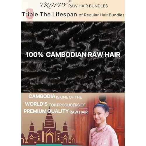 TRIIPPY Real Raw Sea Wavy Bundles Human Hair,100% Cambodian Raw Hair Sew-In Weave Single Bundle,Triple The Lifespan Over Regular Virgin Hair Bundle,No.1 Raw Hair Brand On Amazon(20 Inch)