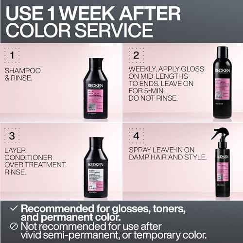 Redken Acidic Color Gloss Glass Gloss Treatment For Color-Treated Hair - Rinse Out Glossing Treatment, Intense Shine & Conditioning
