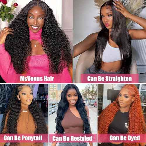 12A Deep Wave Bundles Human Hair 20 22 24 Inches, 100% Unprocessed Indian Human Hair Bundles Wet and Wavy Raw Virgin Hair Curly Weave 3 Bundles Deal (Natural Color, 20 22 24 Inches)