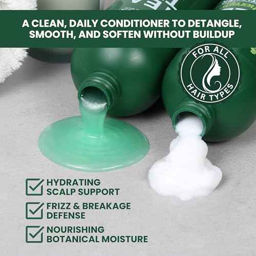 Tea Tree & Lavender Conditioner, Soothes Itchy, Dry Scalp, Refreshes, Hydrates, Detangles & Controls Frizz, Reduces Hair Loss, Lavender-Infused Nourishing Formula for All Hair Types, 16 fl oz