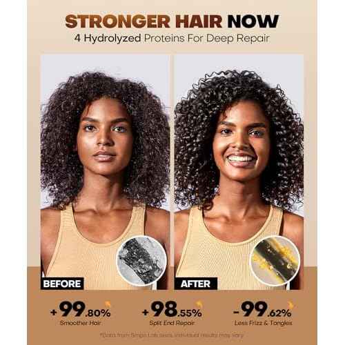 Collagen Hair Mask for Deep Conditioning, Keratin Hair Treatment with 4 Hydrolyzed Proteins, Moroccan & Avocado Oils Conditioner for Nourish, Calendula Gentian Extracts Care Dry & Damaged Hair 16.9 OZ