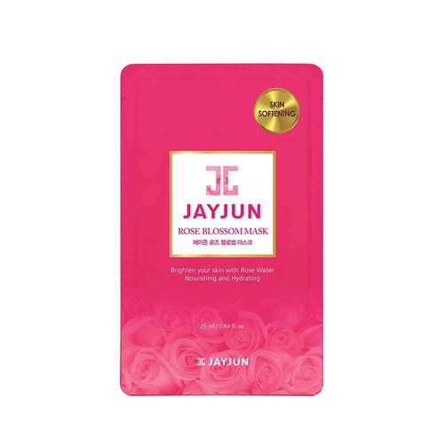 JAYJUN Rose Blossom Mask (10 Sheets) – Rose Water, Betaine & Allantoin for Soothing Hydration Skin 0.84 fl. oz.