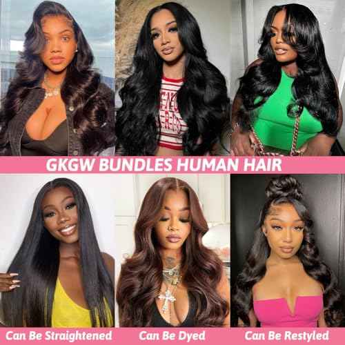 Body Wave Bundles Human Hair Extensions 18 Inch 100% Unprocessed Brazilian Human Hair Bundle Natural Black Hair Extensions