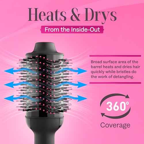 Asani Hair Dryer Brush - 4-in-1 Blow Dryer with Comb, Curling & Hot Hair Straightener Brush - Round Blowout Straightening Brush with Anti-frizz Ceramic Titanium Barrel for All Hair Types (120V)