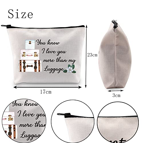 POFULL Inspired Gift You Know I Love You More than my Luggage Cosmetic Bag For Women (Black You know Bag)