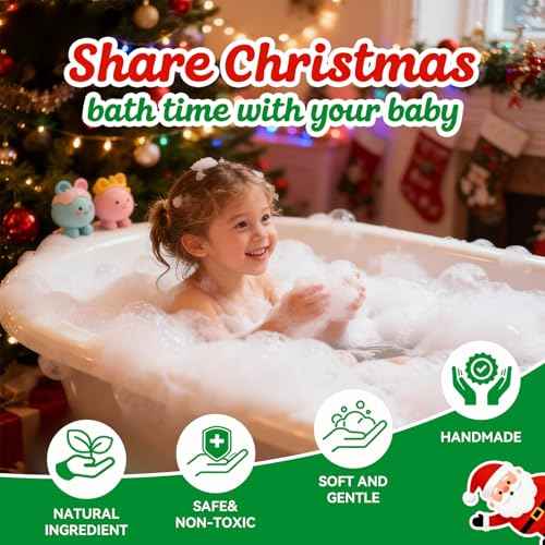 Christmas Bath Bombs with Surprise Toys Inside: 6 Pack Handmade Gifts Bath Bomb Set for Women Relaxing Bubble Bathbombs Scented Gift Stocking Stuffers Holiday Birthday for Men Kids Girls Girlfriend