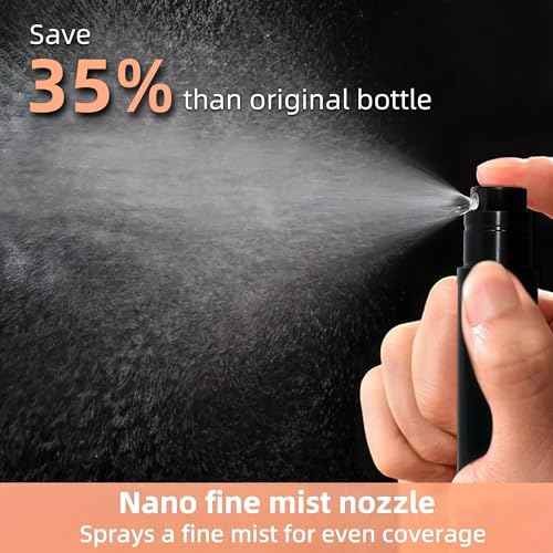 Perfume Refillable Bottle 5ml Bottom Refill Portable Purse Atomizer, Cologne Travel Perfume Spray Bottle for Outgoing and Traveling (Black + Pink 10ml)