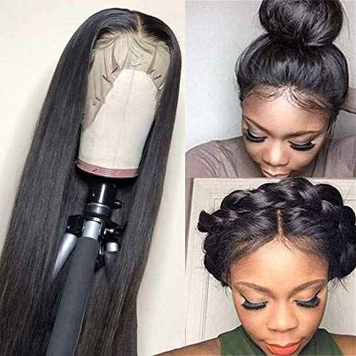 sdamey 360 Straight Lace Front Wigs Human Hair HD Transparant Full Lace Wigs For Women 200 Density Wigs Human Hair Pre Plucked With Baby Hair 12A Brazilian Virgin Hair Natural Color 22inch