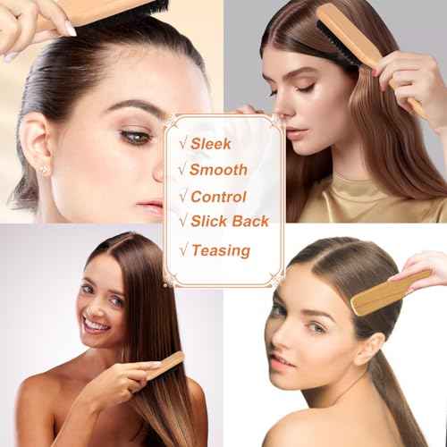 Hair Wax Stick Set for Flyaways Slick Back ? Includes Wax Stick for Hair, Slick Back Hair Brush, Hair Finishing Stick ? Hair Styling Products for Women, Taming Frizz & Creating Sleek Styles