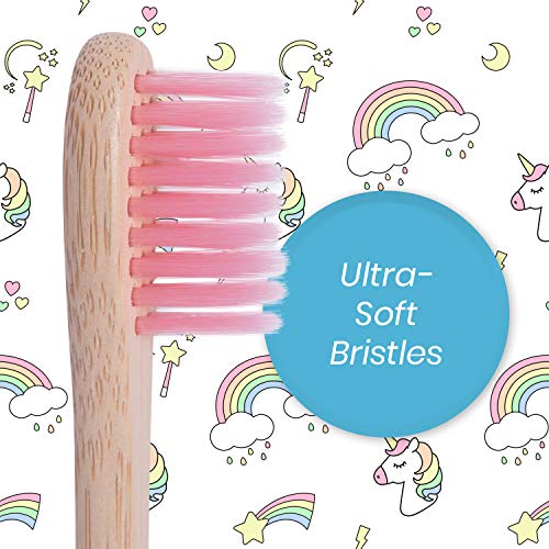 Lingito Natural Bamboo Toothbrushes, BPA Free Soft Bristles, Nature-Friendly, Natural, Organic & Vegan Toothbrush Pack, Individually Packaged (Natural Child Bamboo Toothbrushes)