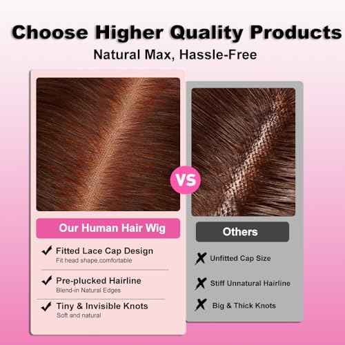 28 Inch Chocolate Brown Lace Front Wig Human Hair 13x6 HD Lace Front Wigs Human Hair Pre Plucked Straight Brown Wig Human Hair Wigs for Women Natural Hairline