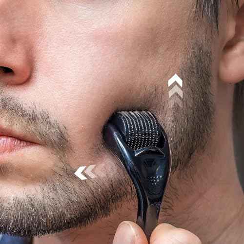 540 Titanium Derma Roller For Face Hair Beard£¬Scalp Derma Roller £¬Beard Microneedle Roller£¬Personal Use Microneedling Roller Microdermabrasion Cosmetic Beauty Instrument Self-Care Gifts For Men Women