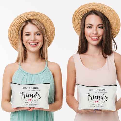 Abbylike 20 Pieces Friends Group Gifts Bulk for Women Friendship Bracelets Makeup Bags Christmas Friendsgiving Long Distance Presents for White Elephant Gifts for Friends Birthday Family Sister