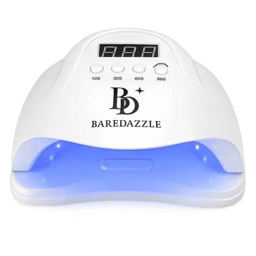 120W UV LED Nail Lamp for Gel Nails – Professional Nail Dryer with 4 Timers, LCD Display, Auto Sensor & Low Heat Mode – Removable Base, 36 LED Beads – BAREDAZZLE