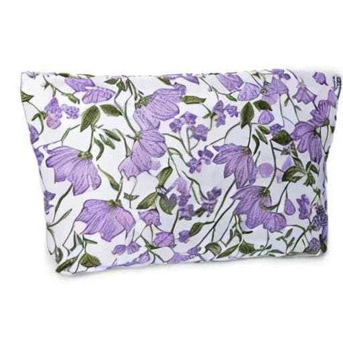 ASOQOLA Makeup Bag Floral Cosmetic Bag Large Capacity Aesthetic Makeup Bag with Zipper, Travel Toiletry Bag for Women (purple)