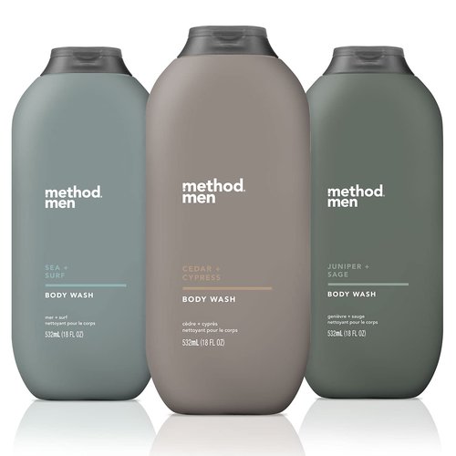 Method Men, 3-pack Body Wash 18 Oz Each (Sea + Surf, Cedar + Cypress, Juniper + Sage)