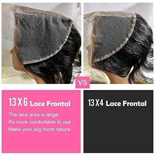 16 Inch 13x6 Frontal Hd Lace Human Hair Body Wave Frontal Ear to Ear Lace Closure Only with Baby Hair 100% Human Hair Natural Color