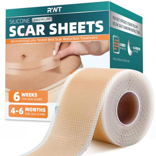 Silicone Scar Sheets, Silicone Scar Tape for Surgical Scars - 60" x 1.6" Roll - 1.5M, Medical Grade Reusable Effective Scar Removal for Keloid, C-Section, Tummy Tuck, and Acne